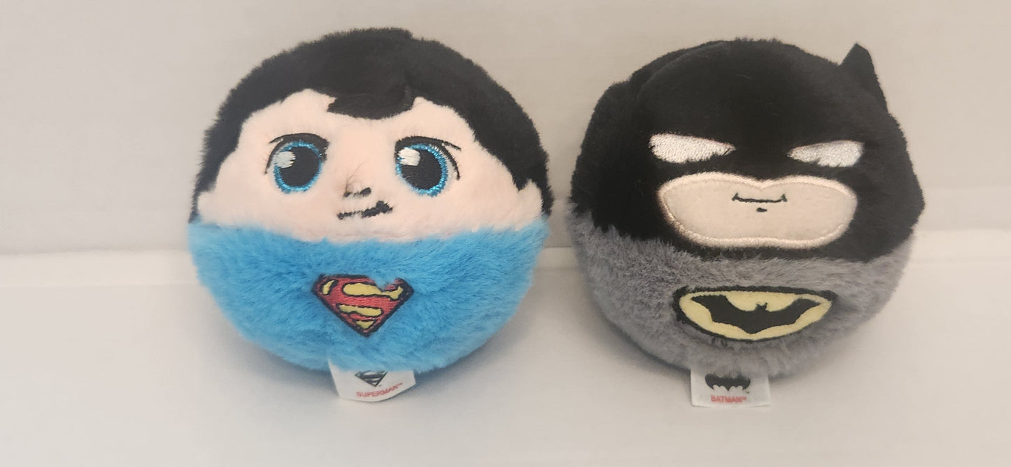 Ty Beanie Bouncer SET OF TWO Superman and Batman!