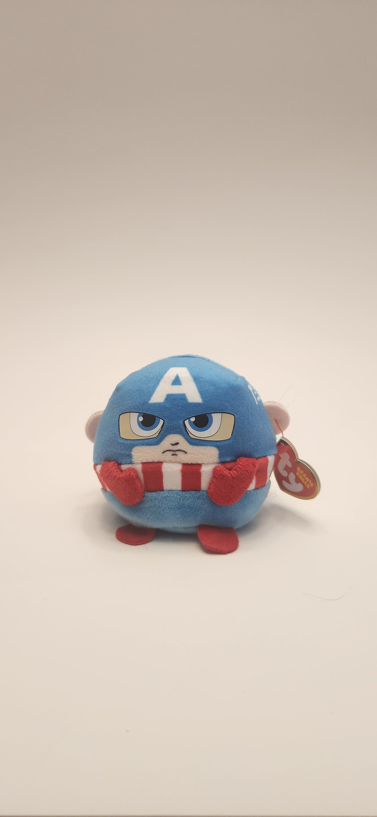 Ty Beanie Ball Puffie Marvel (Avengers), CAPTAIN AMERICA