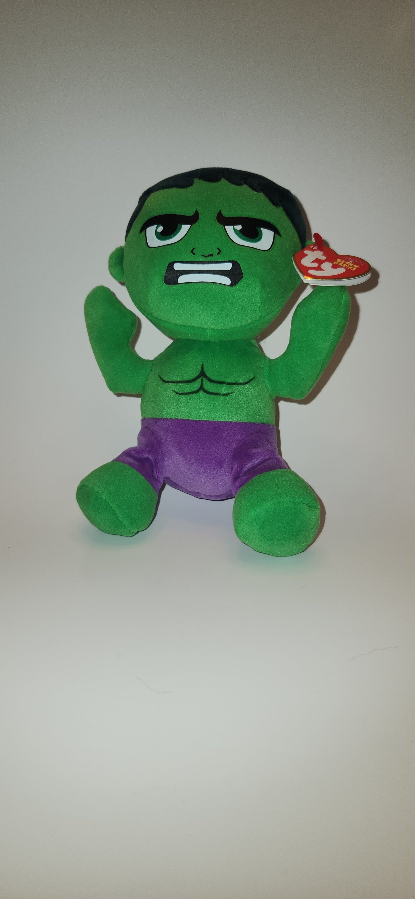 Ty Beanie Baby 8 inch Floppy Marvel (Avengers), Incredible HULK