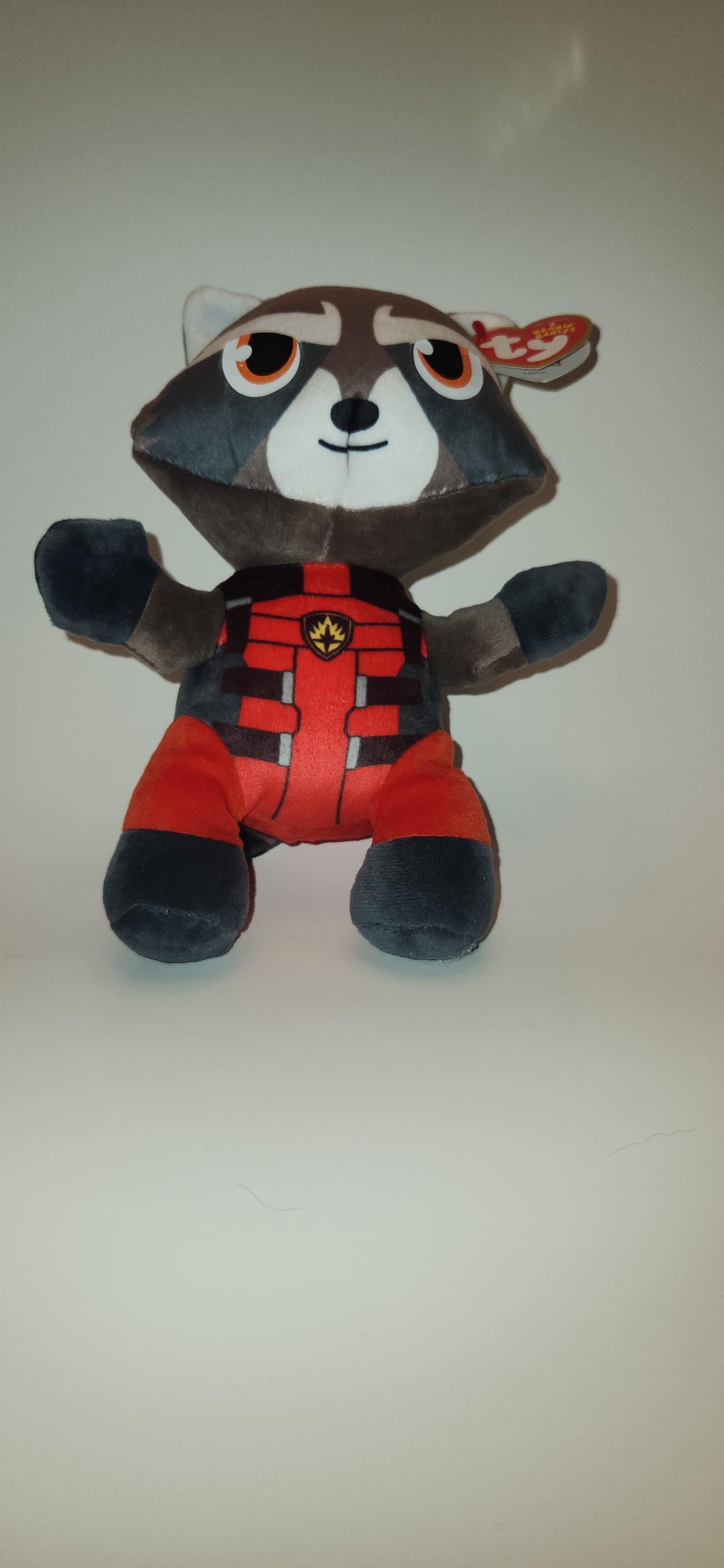 Ty Beanie Baby 8 inch Floppy Marvel, Guardians of the Galaxy, ROCKET