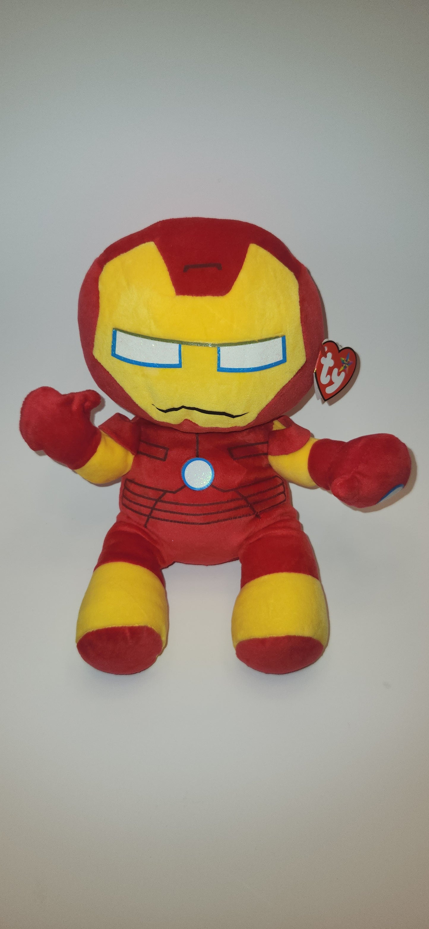 Ty Beanie Baby 13 inch Floppy Marvel (Avengers), IRON MAN