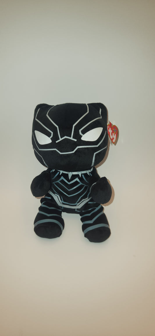 Ty Beanie Baby 8 inch Floppy Marvel (Avengers), BLACK PANTHER